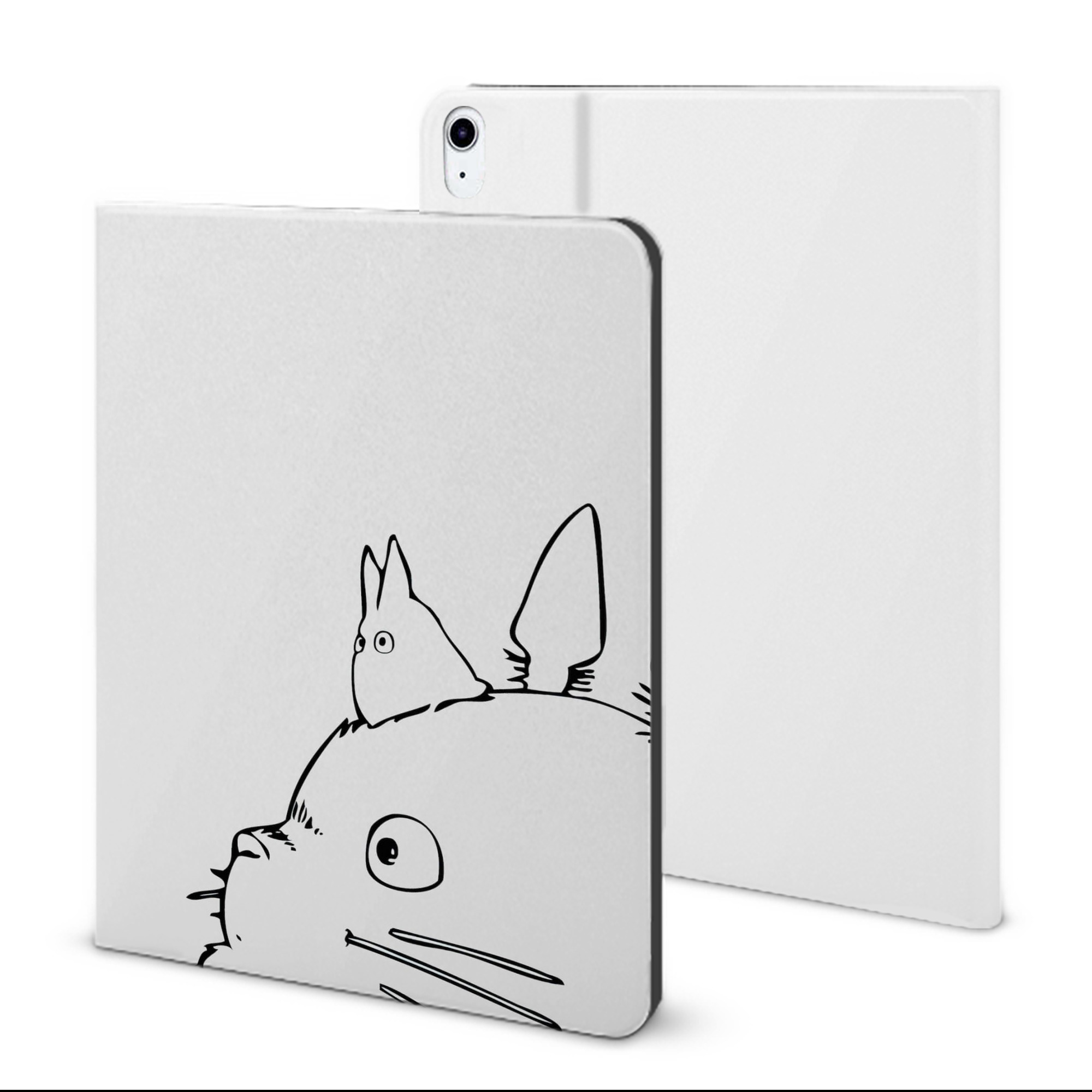 （画像用） となりのトトロ 草壁メイ 草壁サツキ My Neighbor Totoro Satsuki Kusakabe Mei Kusakabe IPad ケース ブック型 PUレザー TPU 耐衝撃 軽量 薄型 ペン収納なし 全面保護 IPad 各モデル対応